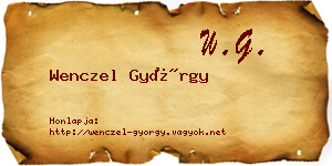 Wenczel György névjegykártya